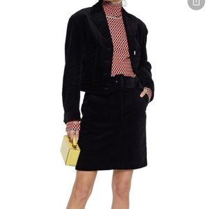 Sandro libre belted cotton corduroy suit